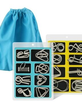 Metal Brain Teaser Puzzle Set